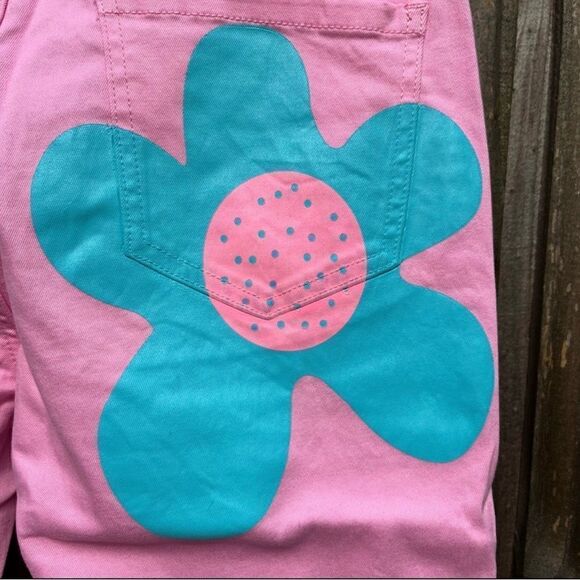 NWT Zig zag flower power groovy trippy mom jeans Sz S - Picture 3 of 9